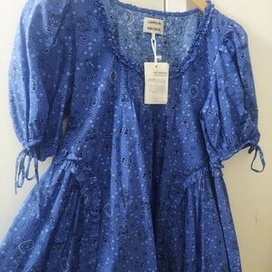 Damson Madder Women's Long Sleeve Blue Dress